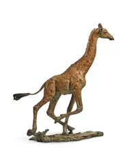 Running giraffe by Hamish Mackie, 2017, Bronze, sold May 2025