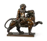 A bronze group 'jeunesse de bacchus', dated 1869 by Auguste Clésinger, 1869, Bronze Artistique de Paris pastille mark and foundry inscription to side, sold May 2025