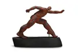 Figural sculpture; 1996 by Babette Martini, Terracotta, engobe, sold Apr 2025