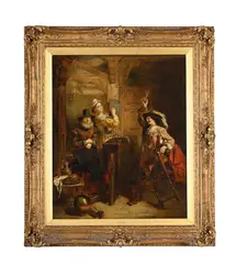 The toast by Daniel Pasmore I, Oil on canvas, sold Apr 2025