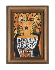 Study for athene by Ewart Johns, c. 1995, Oil on canvas laid to board, sold Apr 2025