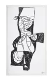 Black on white by Ewart Johns, Oil on canvas laid to board, sold Apr 2025