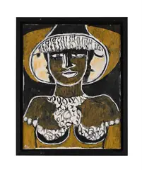 Untitled (head study) by Ewart Johns, Oil on canvas, offered Apr 2025