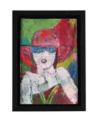 Untitled (head study) by Ewart Johns, Oil on board, sold Apr 2025
