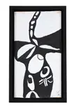 Black on white by Ewart Johns, Oil on canvas laid to board, sold Apr 2025