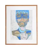Untitled (head study) by Ewart Johns, Mixed media, sold Apr 2025