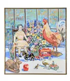 Toy collection by Sybil Goldsmith, Oil on canvas, offered Apr 2025