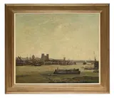 Rochester harbour with a view of rochester castle by George Graham, Oil on canvas, offered Apr 2025