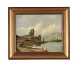 A mill at the riverside by Alfred Henry Vickers, Oil on canvas, sold Apr 2025