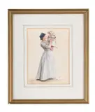 Mother and child by Hubert von Herkomer, Watercolour, sold Apr 2025