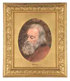 Head of an old man by William Henry Hunt, Watercolour and bodycolour, oval, sold Apr 2025