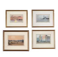 A set of four italian views by John Doyle, Watercolour and gouache Each singed with monogram, sold Apr 2025