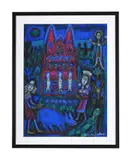 Devant l'église by Louis Marchand des Raux, Pastel, offered Apr 2025