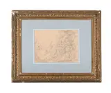 Rest on the flight to egypt by Armand Point, Pencil on paper Stamp on folio verso, offered Apr 2025