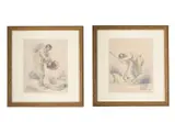 Punishing the dog by George Morland, Pencil and coloured chalks, a pair Both signed and dated '1792', sold Apr 2025