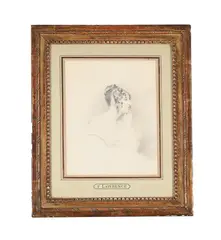 Portrait of a lady in profile by Thomas Lawrence, Pencil and red chalk, offered Apr 2025