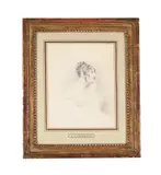 Portrait of a lady in profile by Thomas Lawrence, Pencil and red chalk, offered Apr 2025