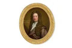 Portrait of whitlocke bulstrode (1652 - 1724) by Godfrey Kneller, Oil on canvas, oval, sold Apr 2025