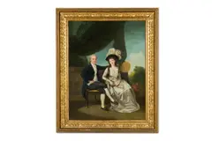 Portrait of mr and mrs joseph champion by John Thomas Seton, Oil on canvas, sold Apr 2025