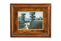 Topiary by Sharn Egerton, Oil on board, sold Apr 2025