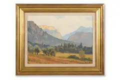 Moustiers by Julian Barrow, Oil on canvas, sold Apr 2025