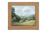 White horse by Chris Riisager, 1996, Oil on canvas laid to board, sold Apr 2025