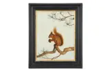 Red squirrel by Dick Smyly, Oil on canvas, sold Apr 2025