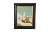 Stoat and rabbit by Dick Smyly, Oil on canvas, sold Apr 2025