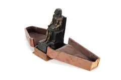 A cast bronzed figure of amenemhat iii by Frank Bowcher, sculpture, sold Apr 2025