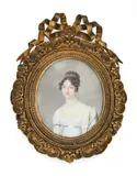A portrait miniature of louise joséphine mélite de salperwick by Y Joseph Parent, Watercolour on ivory image, offered Mar 2025
