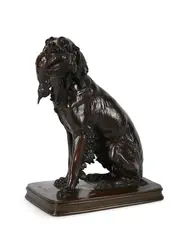 An animalier bronze 'setter and game', late 19th century by Ferdinand Pautrot, BRONZE, sold Mar 2025