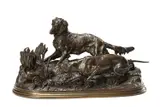 An animalier bronze group 'chasse à la perdrix', mid 19th century by Pierre-Jules Mêne, BRONZE, sold Mar 2025