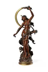 A bronze figure 'nuit d'ete', late 19th century by Louis Auguste Moreau, BRONZE, offered Mar 2025