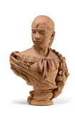 A terracotta bust of a young girl, dated 1881 by Victorien Bastet, 1881, sculpture, sold Mar 2025