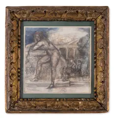 Saturn by Charles Conder, Charcoal, coloured wash on paper, sold Mar 2025