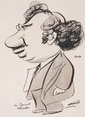 Portrait of Mr Clemont Shorter by Max Beerbohm, ink, offered Mar 2025