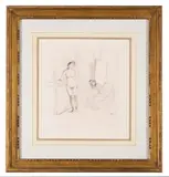 Le modèle by Jean-Louis Forain, drawing, offered Mar 2025