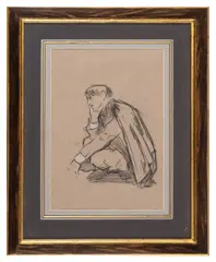 Portrait of Charles Conder by William Rothenstein, drawing, offered Mar 2025