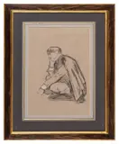 Portrait of Charles Conder by William Rothenstein, drawing, offered Mar 2025
