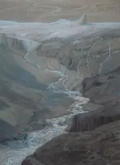 Moonlit glacier Coloured chalks by Emilie Mediz-Pelikan, drawing, sold Mar 2025