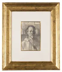 Self-portrait by Théophile Steinlen, pencil, sold Mar 2025