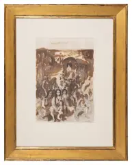 Study of a Piedmontese gypsy encampment by Augustus Edwin John, pencil, offered Mar 2025