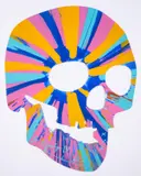 Skull Spin Painting by Damien Hirst, Acrylic on paper, offered Mar 2025