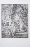 Christ Brought Before The People by Leon Kossoff, Etching, sold Mar 2025