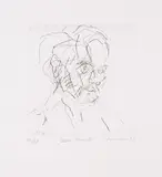 Leon Kossoff by Frank Auerbach, Etching, sold Mar 2025