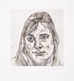 Esther by Lucian Freud, Etching with a delicate veil of plate tone, sold Mar 2025