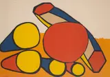 Composition with Circles and Tubes by Alexander Calder, Lithograph printed in colours, sold Mar 2025