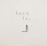 Love You by Tracey Emin, etching, sold Mar 2025