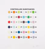 Controlled Substances Key Spot by Damien Hirst, Screenprint in colours with glaze and debossing, sold Mar 2025