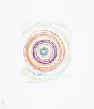 Beautiful Exotic Stretching Etchy Spinning Void Etching by Damien Hirst, Etching, from Stützmappe Etching printed in colours, sold Mar 2025